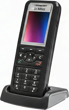 Telefon pa tela Mitel 632dt Set, ekran me ngjyra, bazë/karikues, i zi
