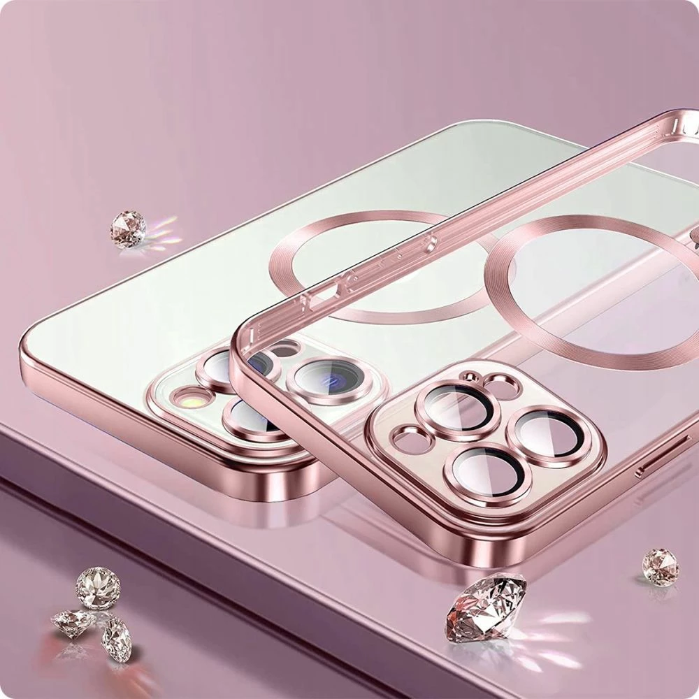 Mbështjellës Tech-Protect MagShine Line MagSafe për iPhone 15, Transparent/Ar