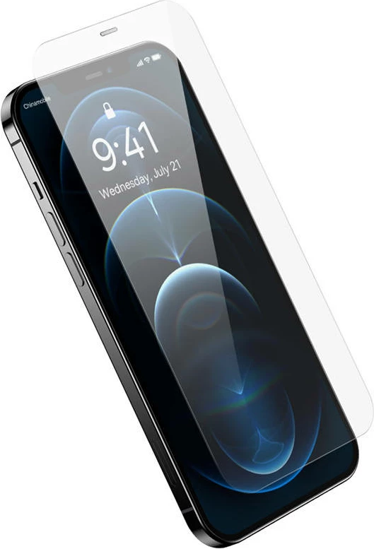 Xham i temperuar Baseus Schott HD 0.3mm me filtër pluhuri për iPhone 12 Pro Max