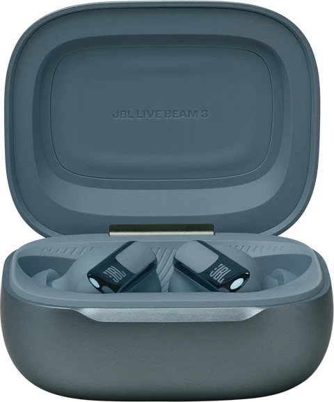 Kufje JBL Live Beam 3, true wireless, ANC, Smart Charging Case me ekran, 48 orë, Blu