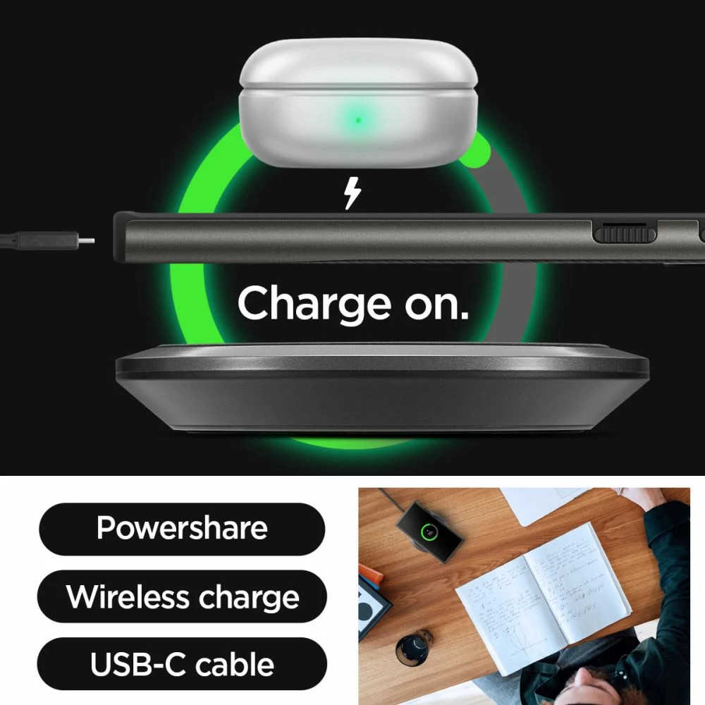 Mbështjellës Spigen Neo Hybrid për Samsung Galaxy S24 Ultra, Gri metalik