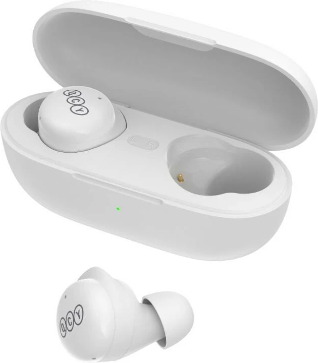 Kufje pa tela QCY T17, TWS, Bluetooth 5.1, të bardha