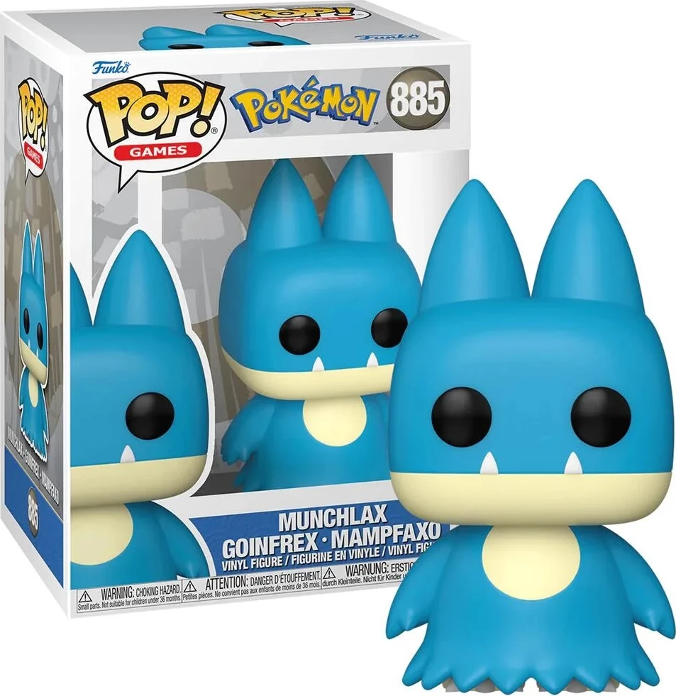 Figurinë koleksionuese Funko POP! Funko Pokémon Munchlax (EMEA), vinyl, blu