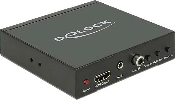 Konvertues SCART në HDMI DeLOCK 62783, 1080p, 1m, i zi