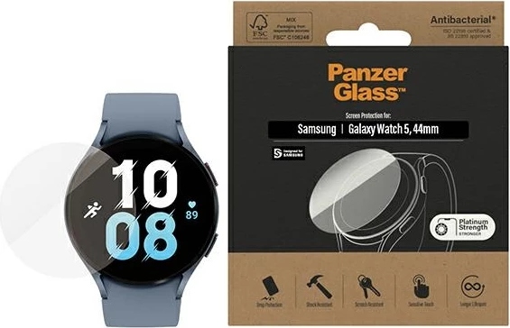 Mbrojtës ekrani PanzerGlass për Samsung Galaxy Watch 5 Classic, 44 mm, antibakterial