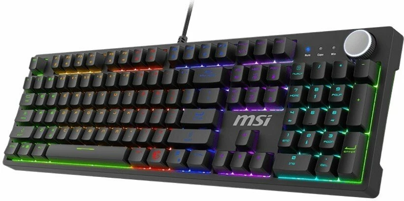 Tastierë mekanike MSI Forge GK320 (S11-04CE203-HH9), Red Switch, 100% US layout, RGB, USB me kabllo 1.6 m, e zezë