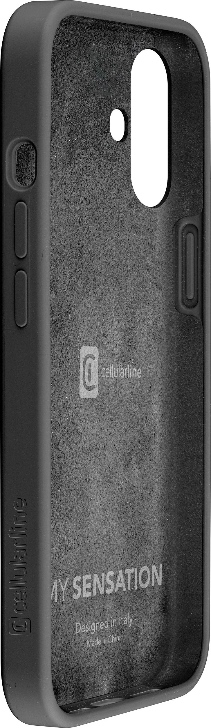 Mbështjellës Cellular Line Sensation për iPhone 16, MagSafe, i zi