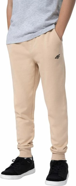 Pantallona të gjera për djem 4F, ngjyrë bež