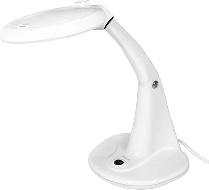 Llambë me lupë LogiLink, 3 dioptri, 40 LED, 6.5W, me bazë tavoline, e bardhë