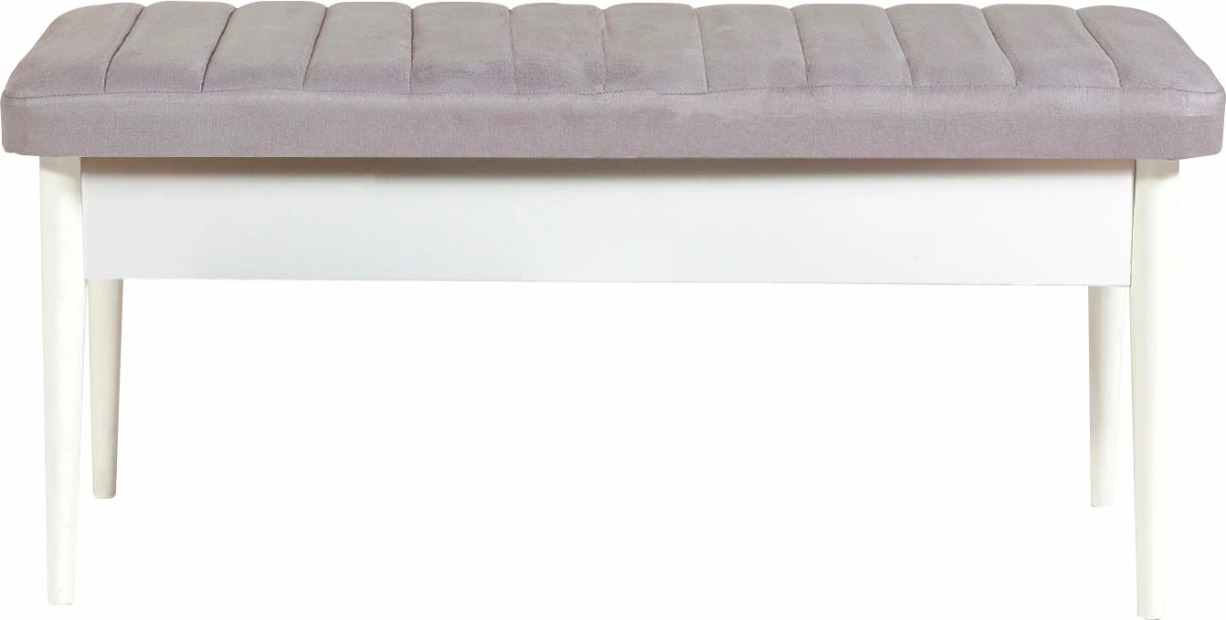 Set tavoline me karrige për ngrënie, e zgjatshme, Hanah Home, Vina e bardhë, Soho gri, 5 pjesë