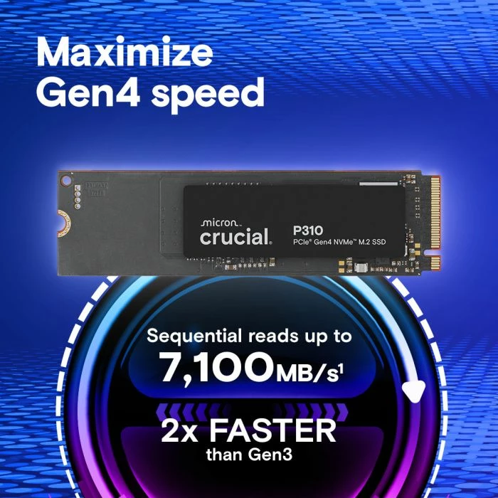 SSD M.2 NVMe Crucial P310 500GB PCIe Gen4 2280