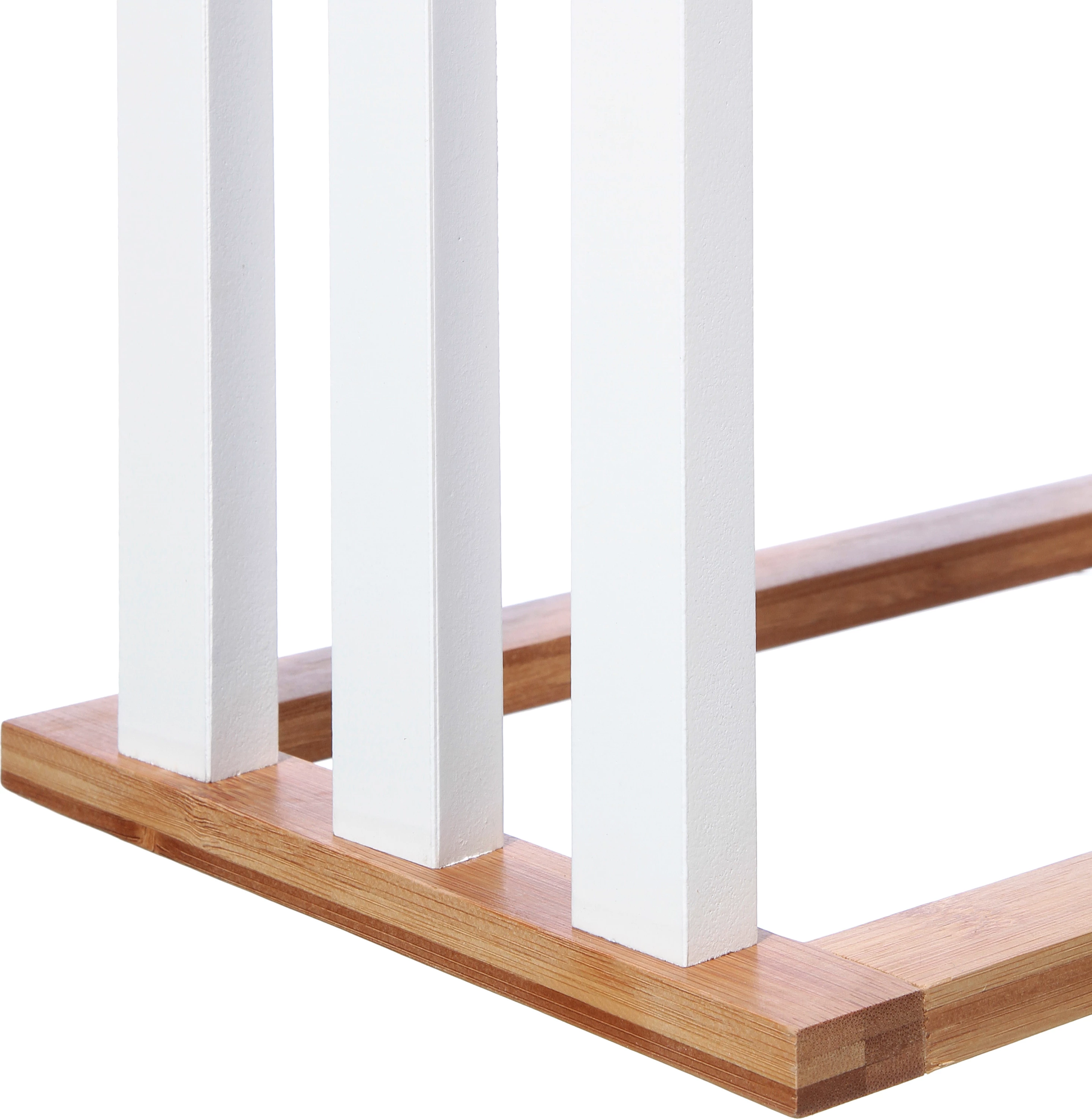 Varëse dyshemeje Tower MDF-bambu bardhë-natyrale 55x24x82cm