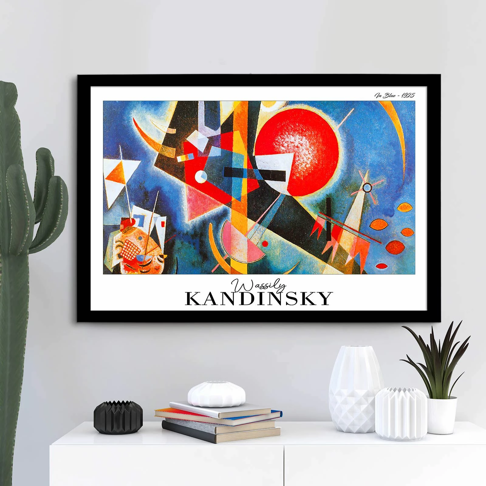 Pikturë dekorative me kornizë, Wallity, 4262SYHKANDINSKY-015, shumëngjyrëshe, 42x62cm