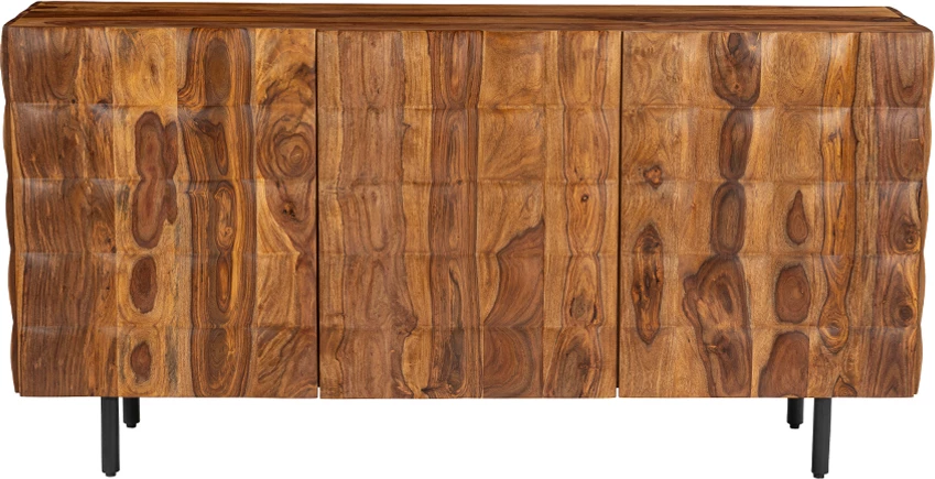 Komodë anësore CHOCOLAT, 3 dyer, ngjyrë arre, 162x42x80