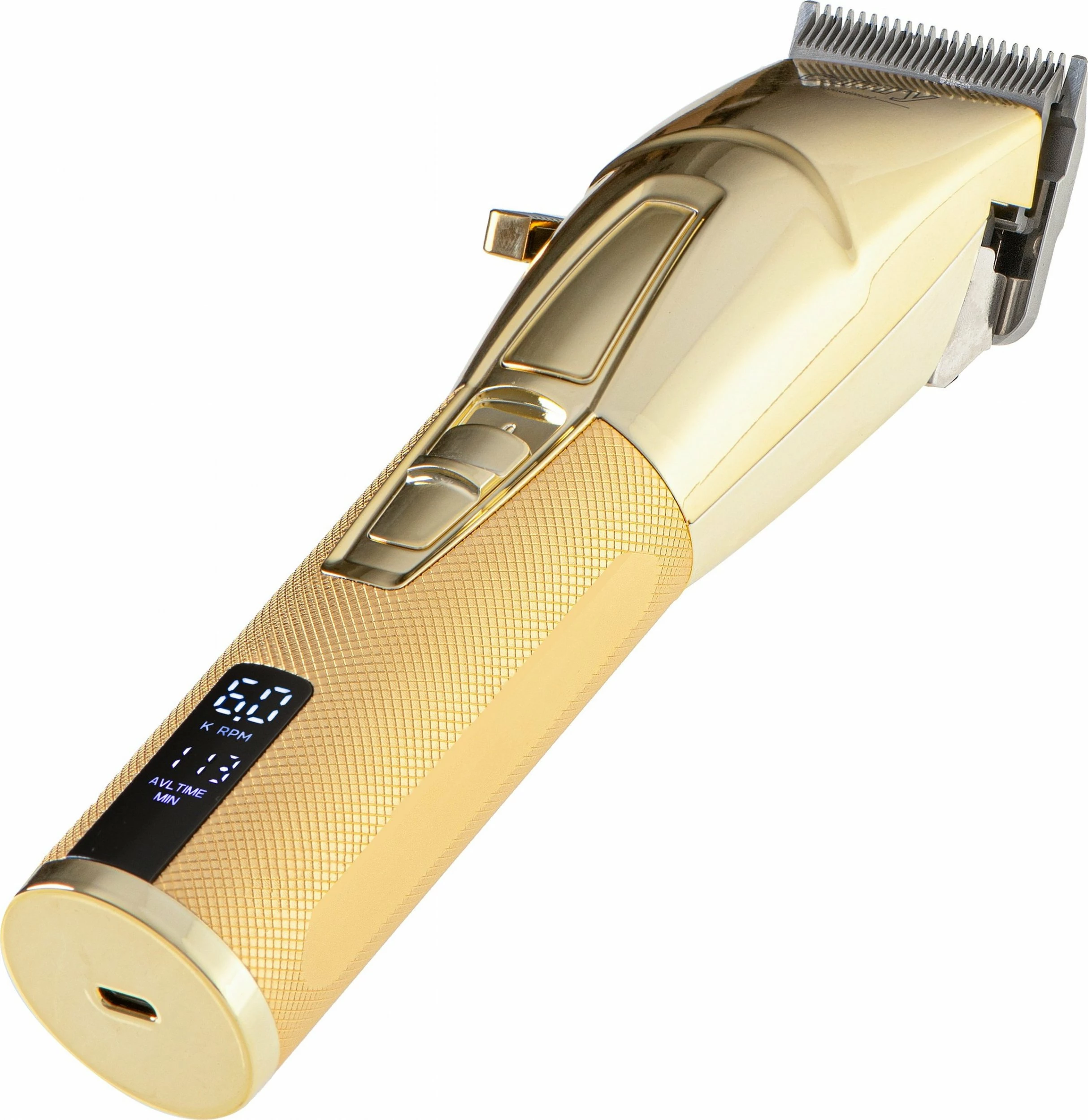 Makinë qethje Camry CR 2835G, 8 nivele 1.5-18 mm, teh qeramik & kokë titaniumi, bateri, USB-C, gold