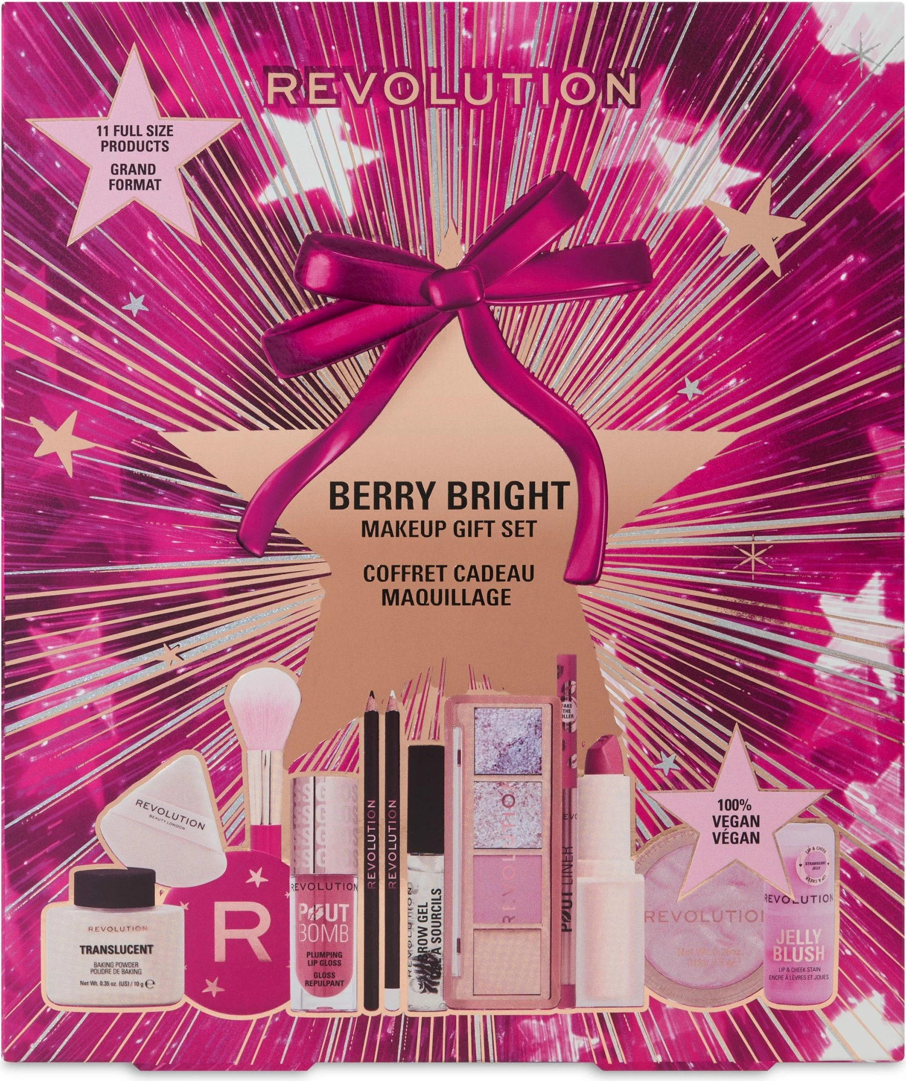 Revolution Beauty Berry Bright Vegan Make Up - Gift Set