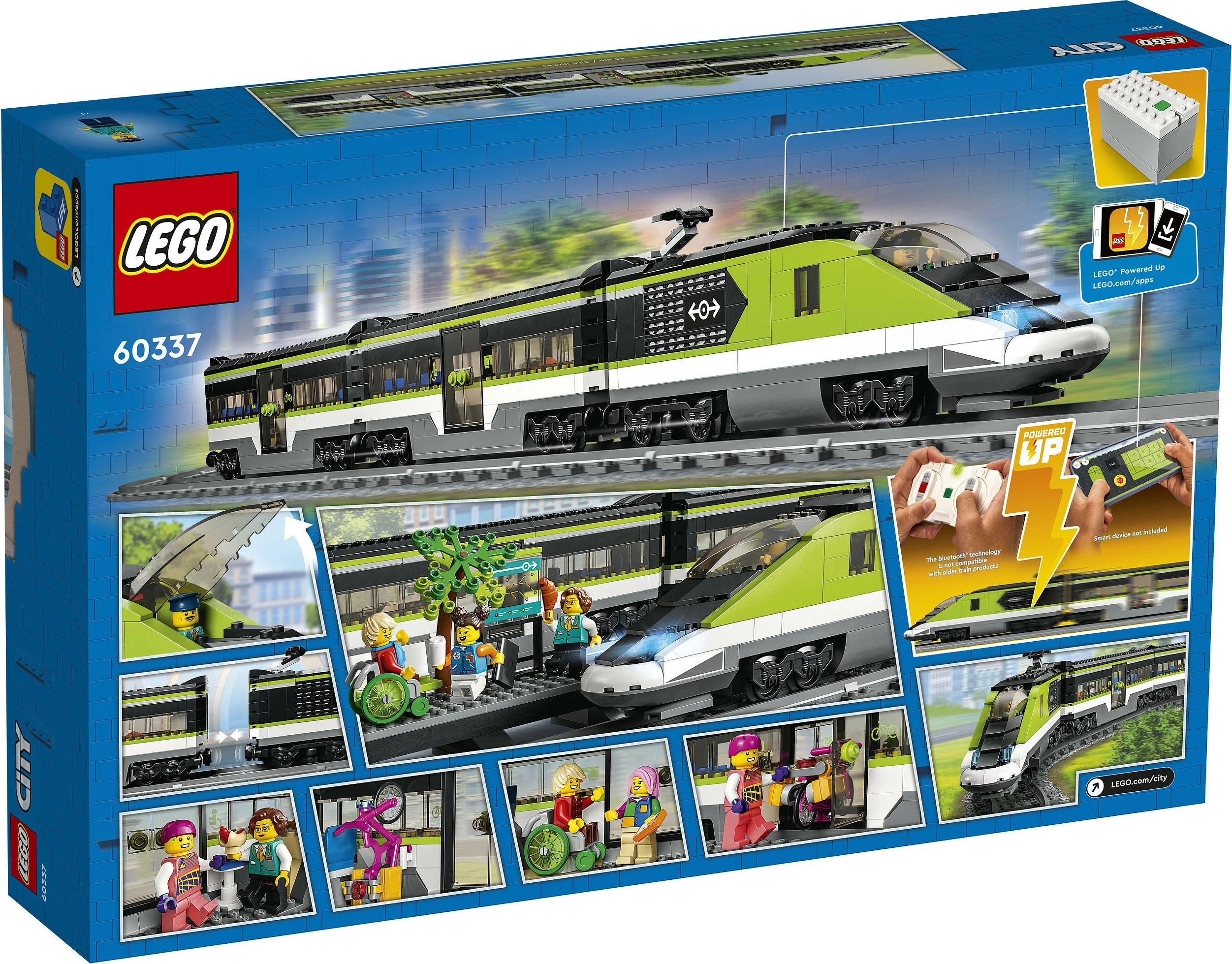 Set ndërtimi LEGO City Express Passenger Train, 7 vjeç e lart, plastik, 764 pjesë, shumëngjyrësh