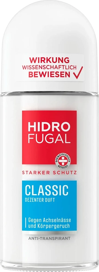 Antiperspirant roll-on unisex Hidrofugal Classic 50ml