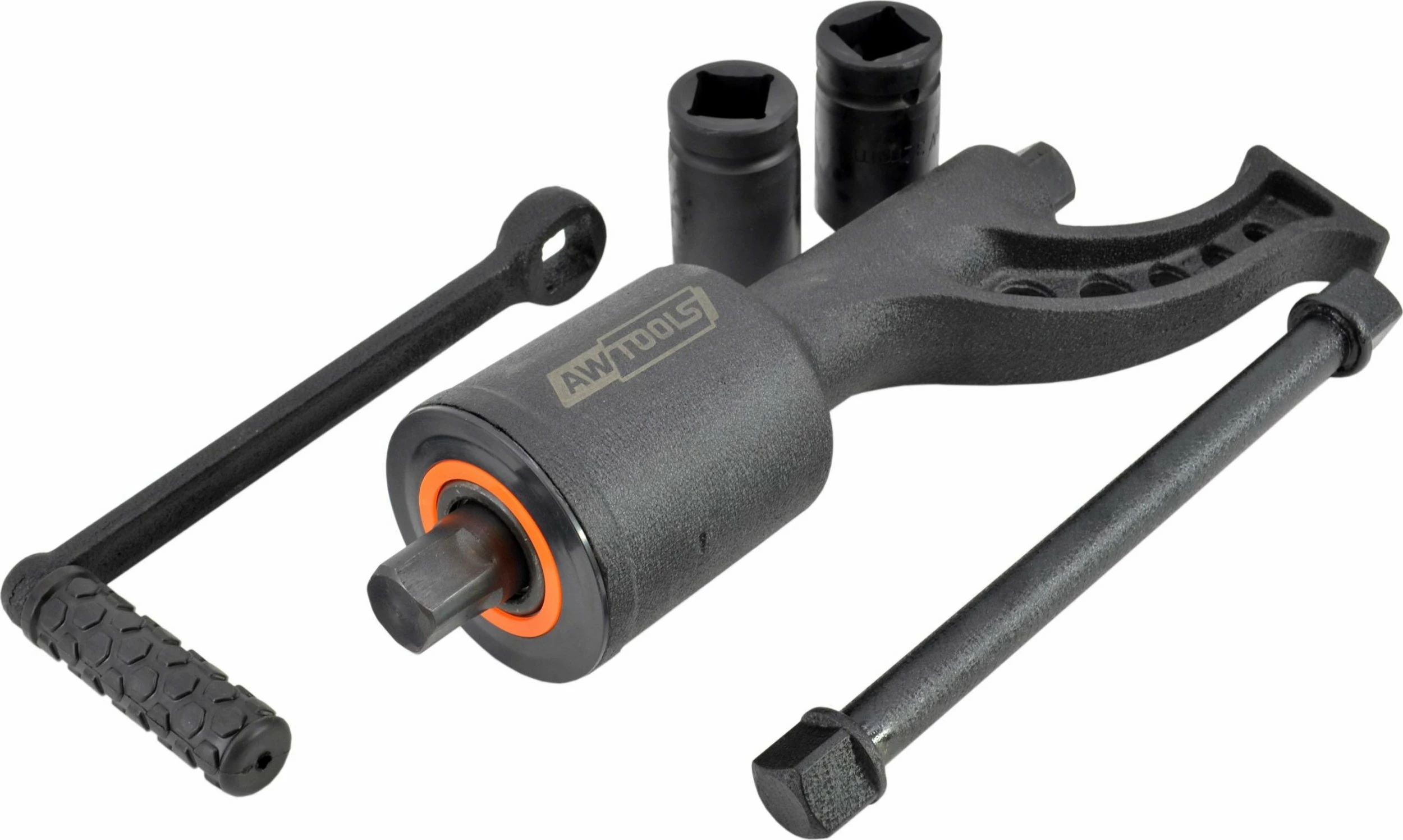 Çelës momenti me reduktor AWTools AW39300 7500Nm 1\" me soketa 32/33mm, set me valixhe