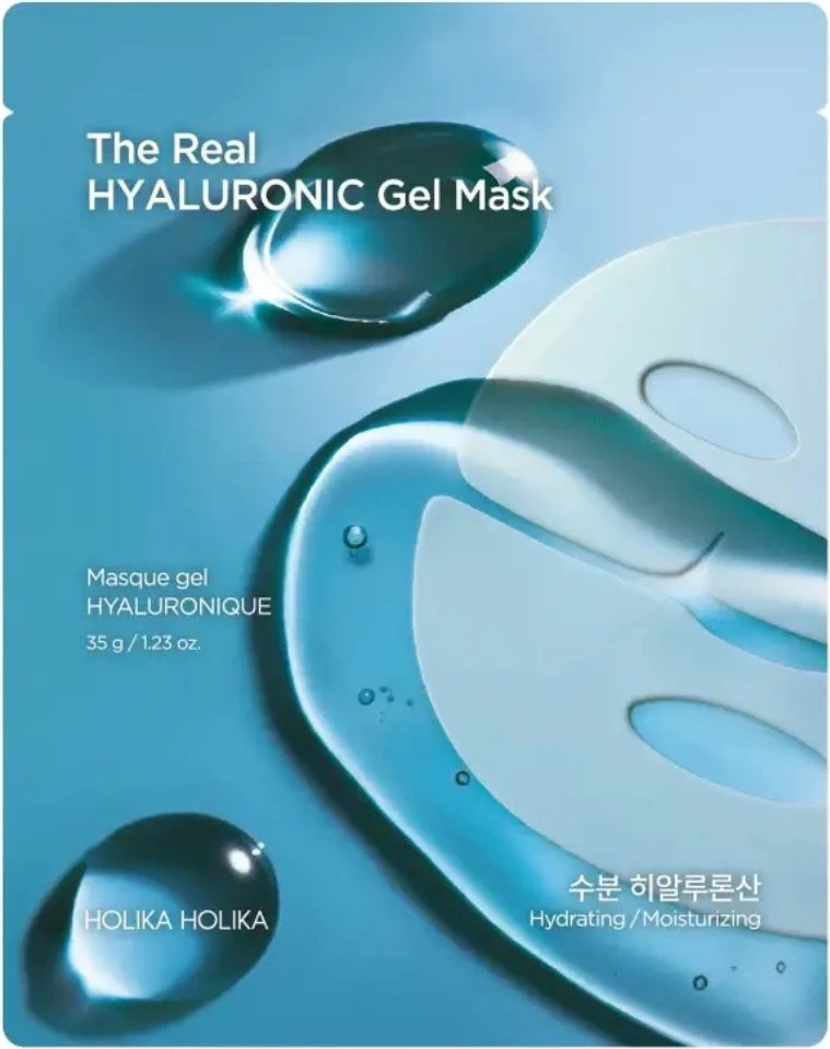 Maskë fytyre HOLIKA HOLIKA The Real Hyaluronic Gel Mask Hydrogel Overnight për femra 35g