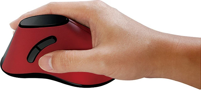 Maus vertikal wireless LogiLink 2.4 GHz, ergonomik, i kuq