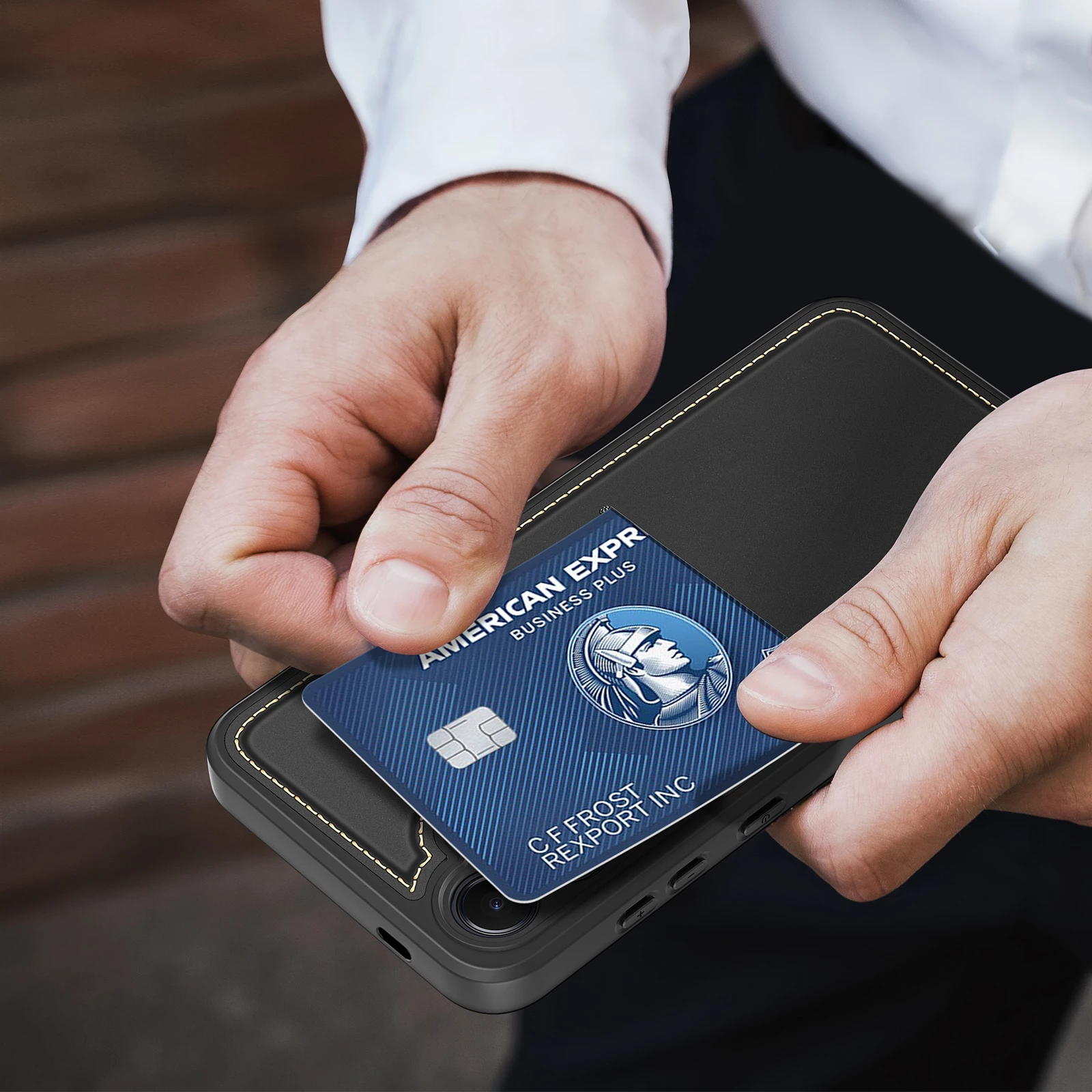 Mbështjellës Dux Ducis Rafi II për Samsung Galaxy S25+, me stand dhe portofol, i zi