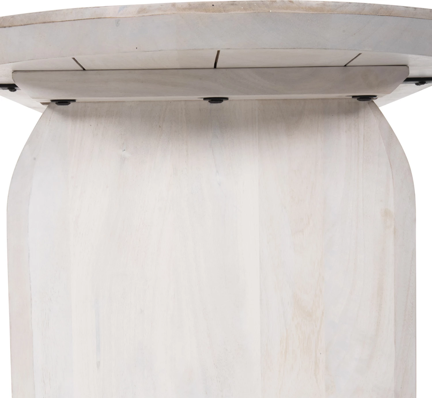 Tavolinë kafeje ovale HONKY FH9710 dru mango i fortë në të bardhë 130x60x40H cm