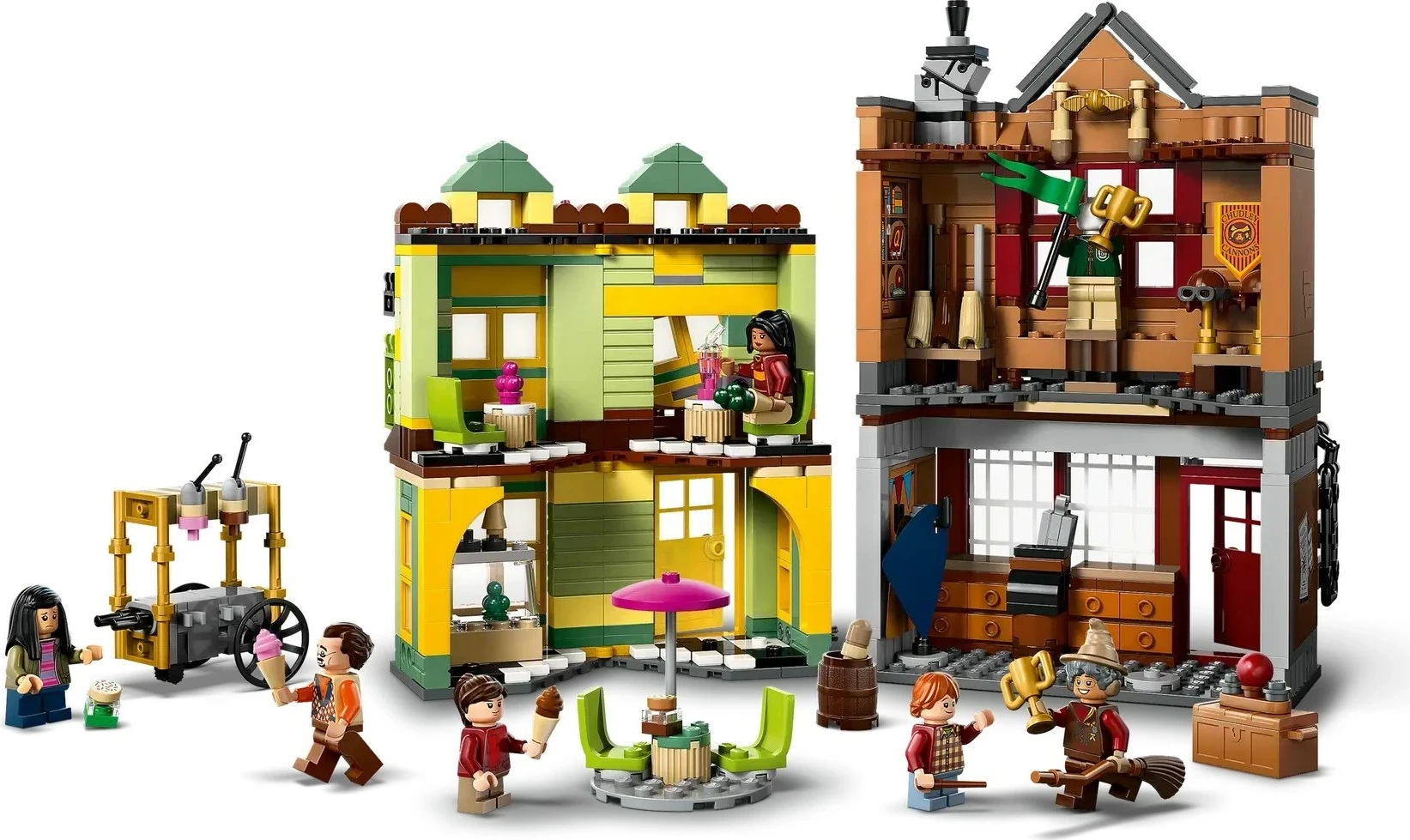 Set LEGO Harry Potter 76452, Quality Quidditch Supplies & Ice Cream Parlour, 795 pjesë, me 6 minifigura