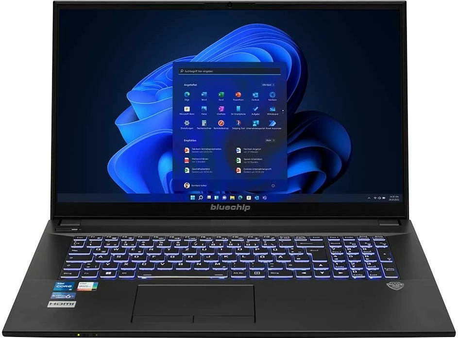 Kompjuter portativ bluechip TRAVELline B17W27, i5-1335U, 16GB RAM, 500GB SSD, 17.3 inç, Windows 11 Pro, e zezë