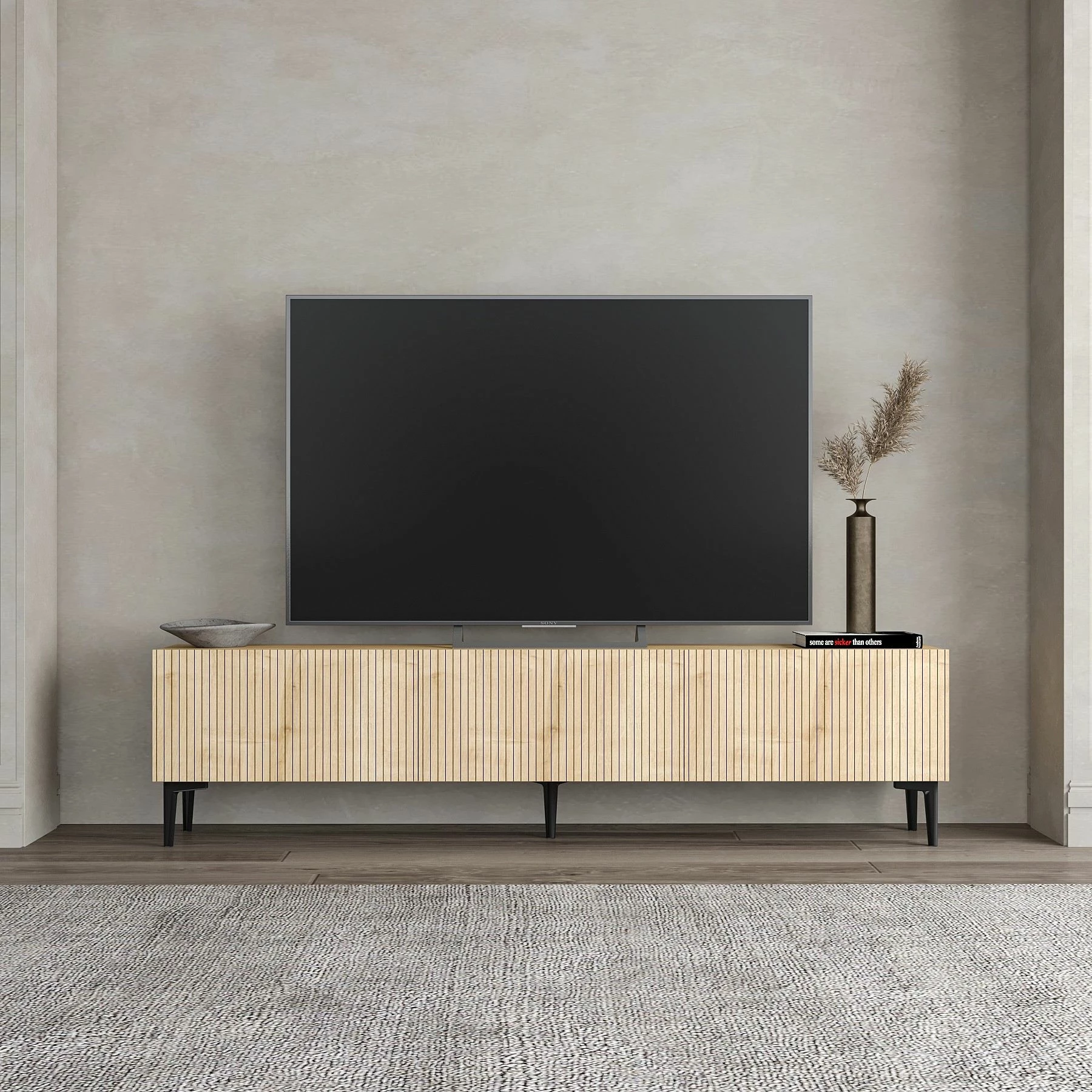 Komodë TV Skye Decor, ngjyrë lis safir, Oscar