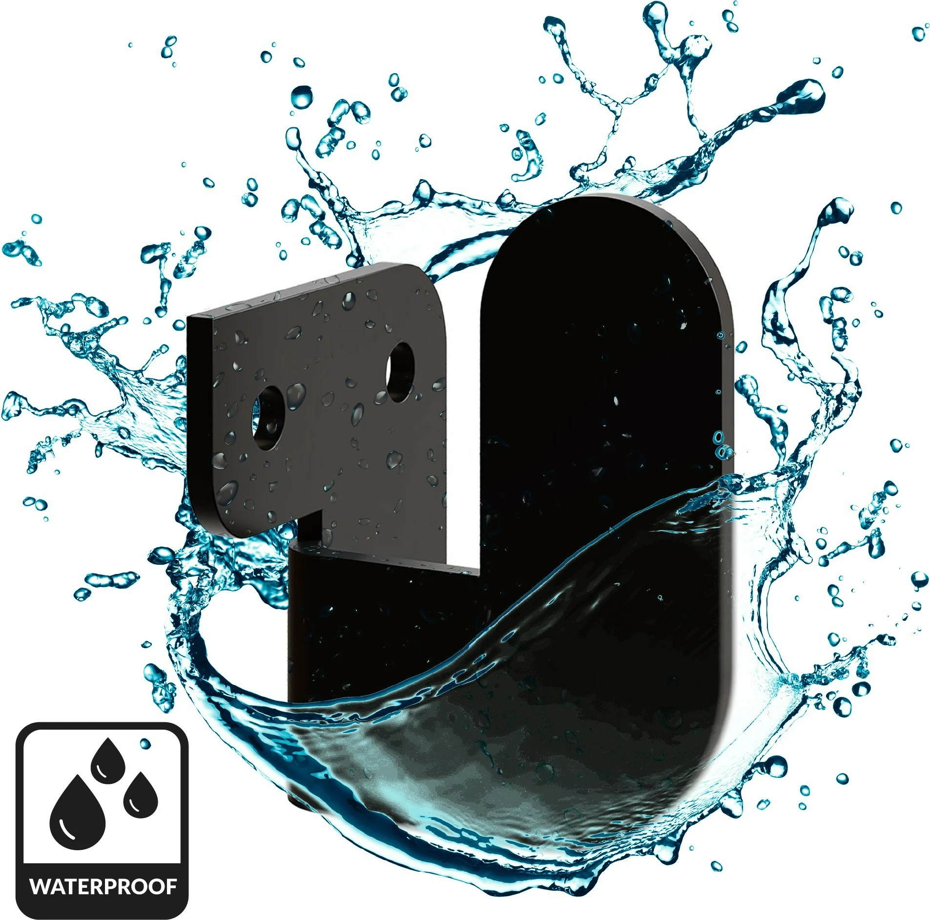 Varëse muri Wallity Luxa, metalike, ngjyrë e zezë, set prej 3 copash