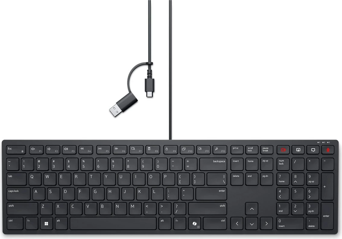 Tastierë Dell KB525C, Office, USB, QWERTY, US International, E zezë