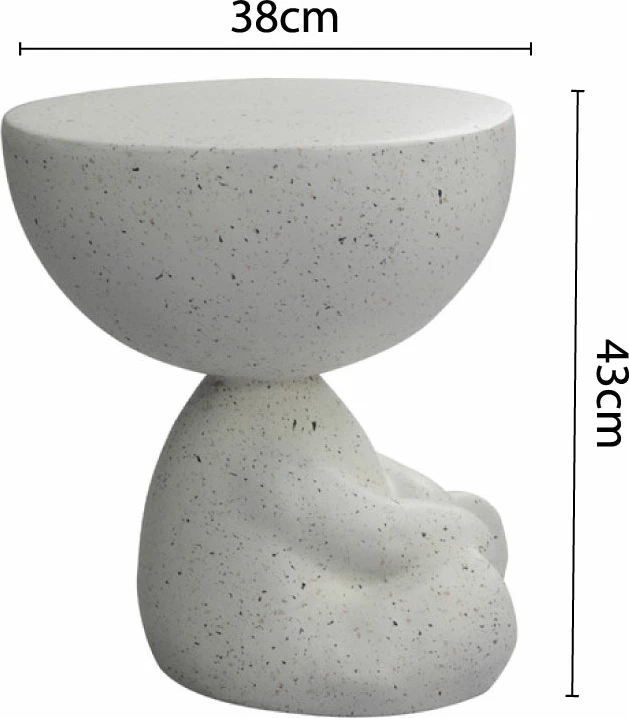 Tavolinë anësore Bear, terrazzo, 38x38x43 cm