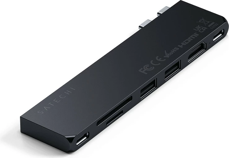 Adapter Hub USB-C Satechi Pro Hub Slim ST-HUCPHSD, multiport, Midnight