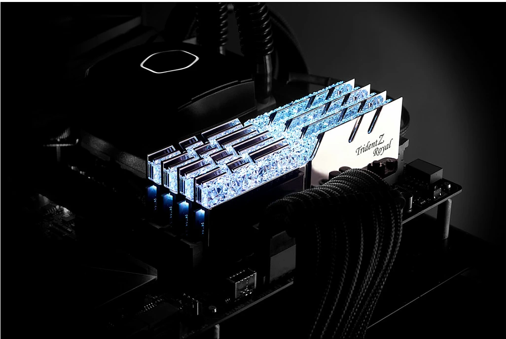 RAM Memorje G.Skill Trident Z Royal F4-3200C16Q-64GTRS, 64GB (4x16GB) DDR4 3200MHz, RGB, argjend
