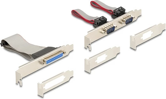 Kartelë Mini PCIe DeLOCK 95277, 2x RS-232 + 1x Paralel (LPT/DB25), Gjelbër