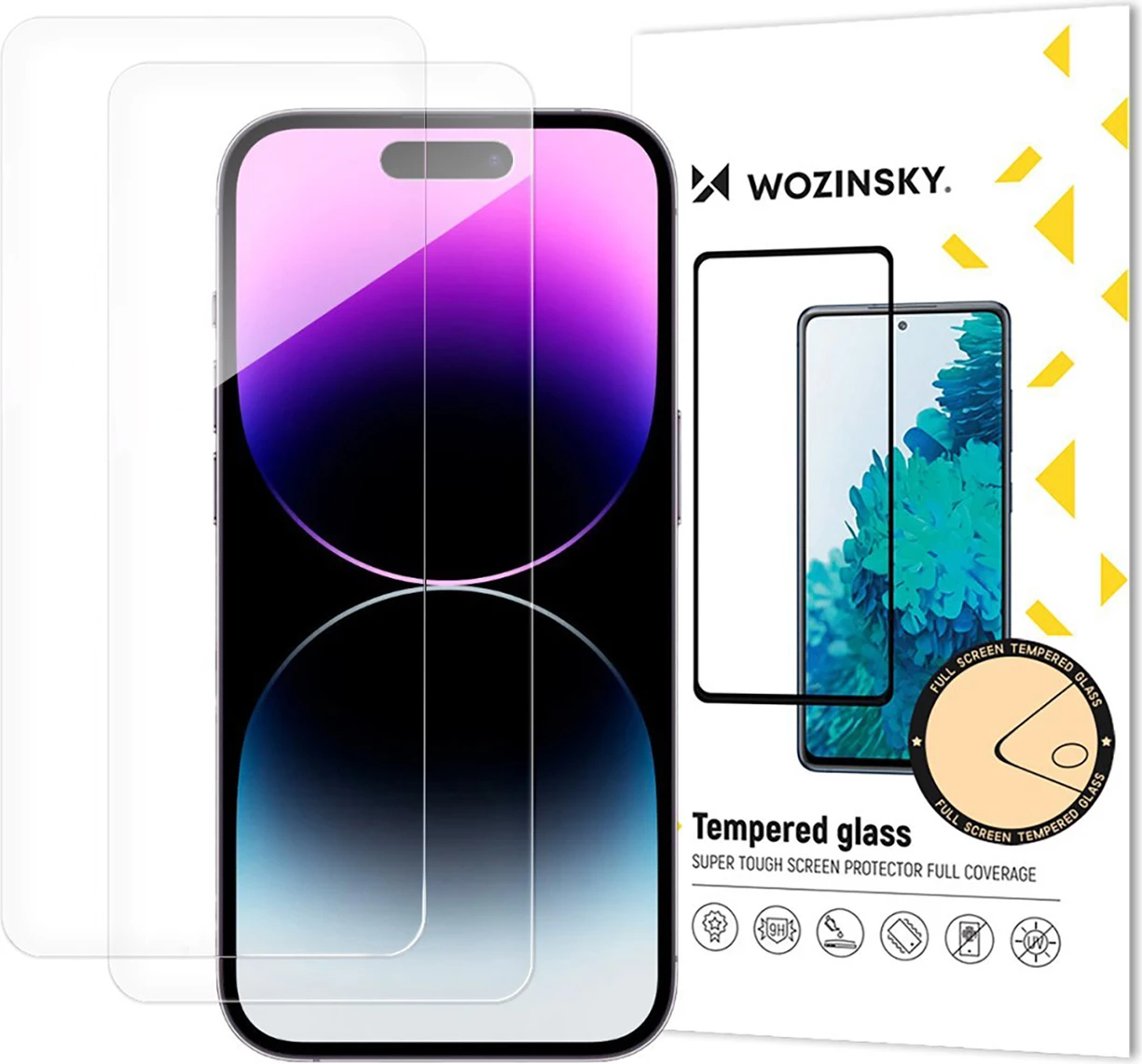 Mbështjellës xhami i temperuar Wozinsky për iPhone 17 Air, set 2 copë, transparent