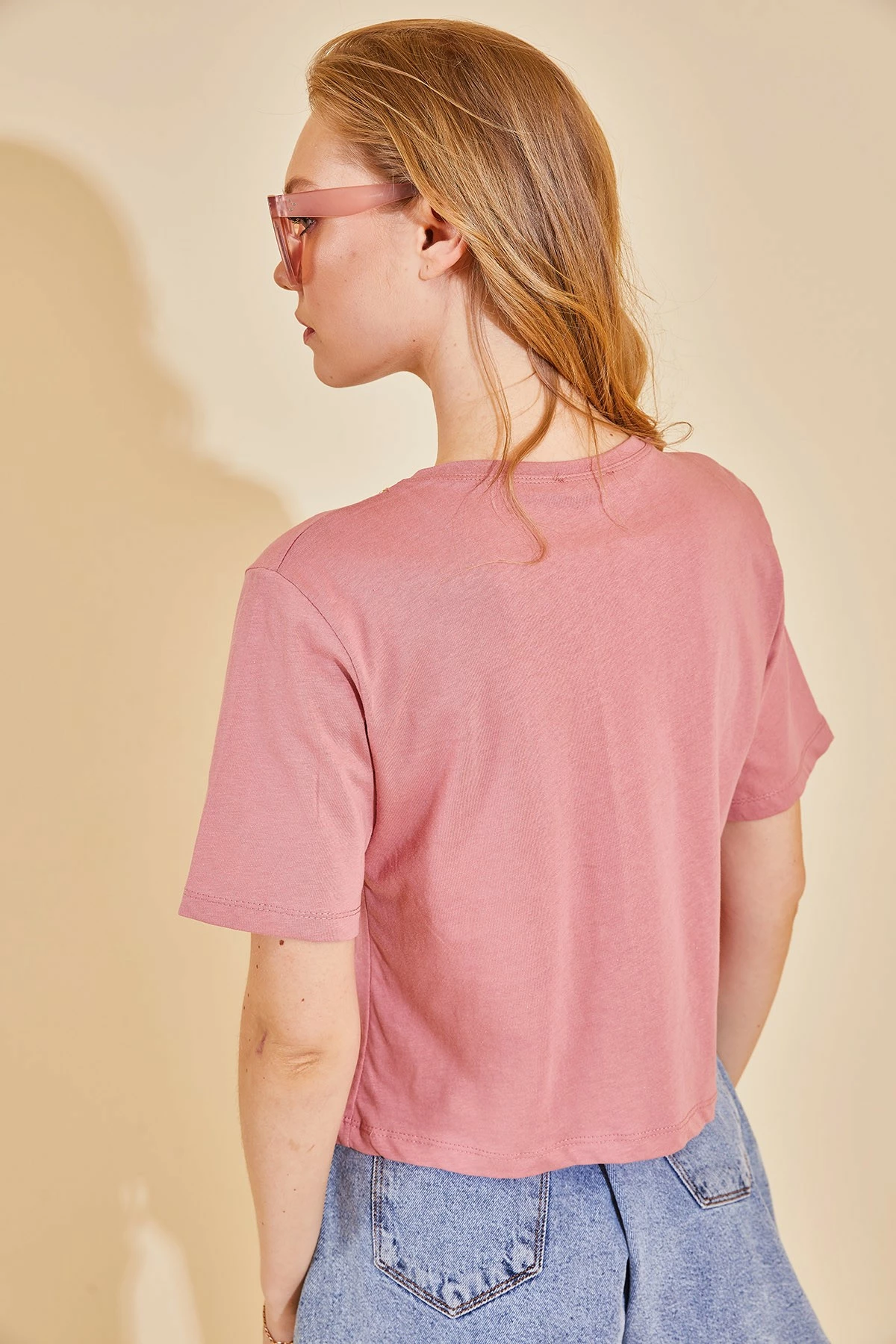 Bluzë për gra, ngjyrë pluhur, Jumeon, X128101