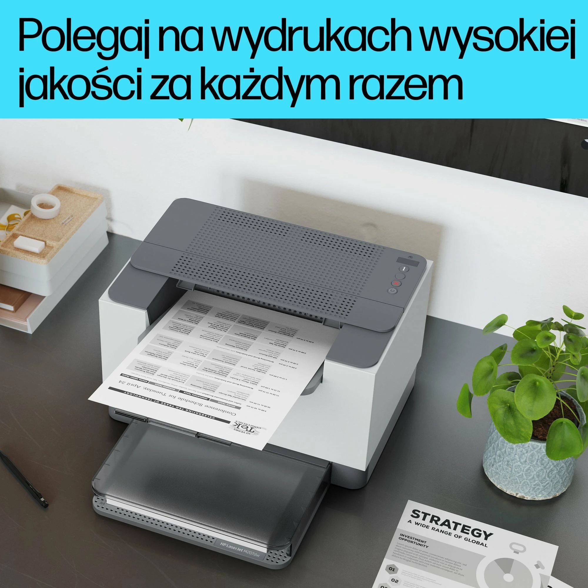 Printer lazer HP LaserJet M207dw (8J9K9F) A4, duplex, Wi‑Fi/Ethernet, 27 ppm, 600x600 dpi, e bardhë