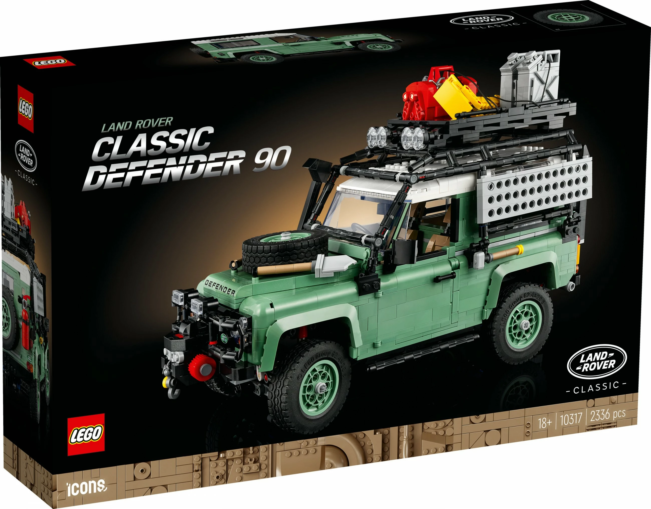 Set ndërtimi LEGO ICONS Land Rover Classic Defender 90, 2336 pjesë, Multikolor