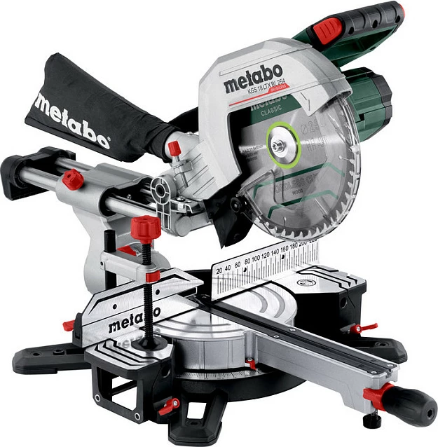 Sharrë këndore me bateri Metabo KGS 18 LTX BL 254, 18V, disk 254 mm, sliding, jeshile/zezë