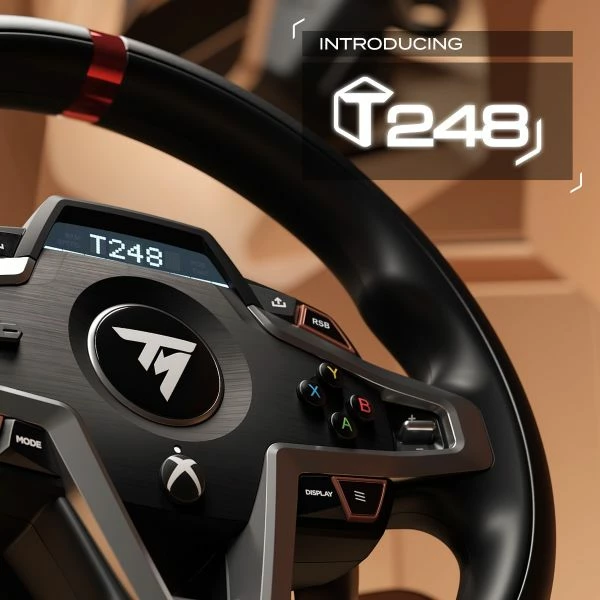 Dirkalni volan Thrustmaster T248X për Xbox Series X|S/Xbox One dhe PC, me pedale