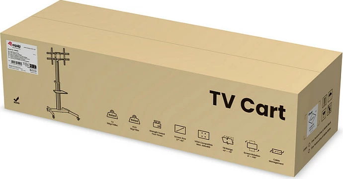 Mbajtës TV në dysheme EQUIP 650630, 37–86 inç, VESA 600x400, 50 kg, argjend