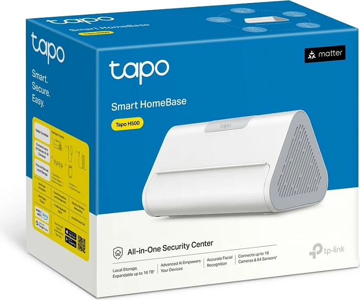 Smart Hub TP-Link Tapo H500, Wi‑Fi/Ethernet, USB, i bardhë
