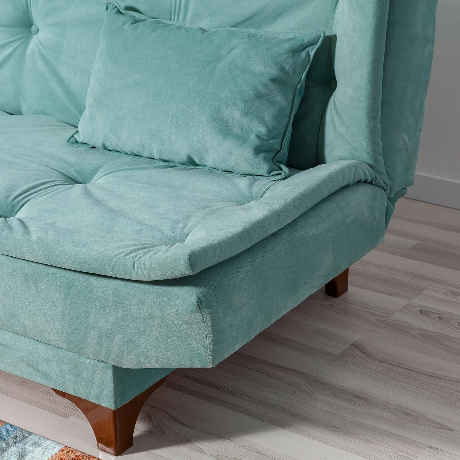 Divan-krevat 3 vendësh, Atelier del Sofa, Kelebek, ngjyrë jeshile deti