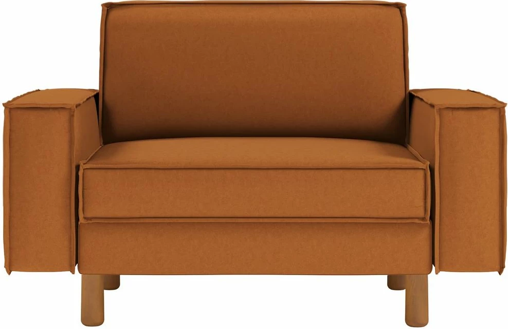 Karrige e madhe Sparrow, karamel, këmbë druri, Atelier del Sofa