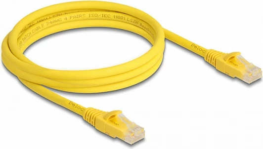 Kabllo rrjeti DeLOCK RJ45 Cat6A, 2 m, U/UTP, e verdhë