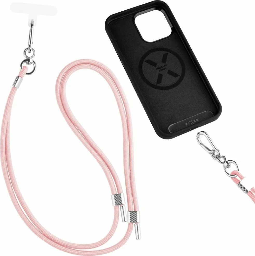 Litar qafe universal për celular Fixed NeckUni 40-76 cm najlon, rozë