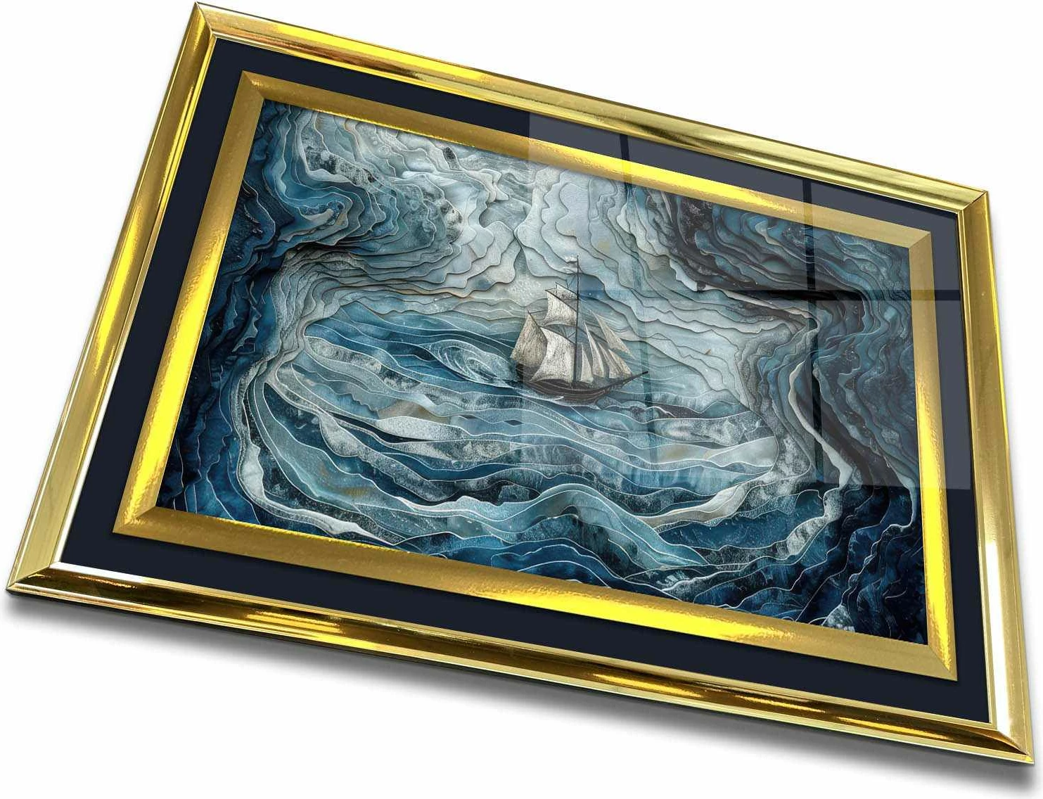 Pikturë dekorative me kornizë, Wallity, 4363Kromaltınct - 035, shumëngjyrëshe, 43x65cm