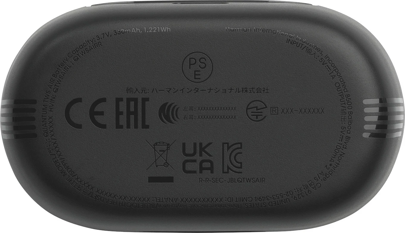 Kufje JBL Quantum TWS Air, TWS wireless me dongle 2.4 GHz + Bluetooth, 8+16 orë bateri, të zeza